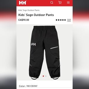 NWT Helly Hansen Sogn waterproof rain‎ pants 3 kids
